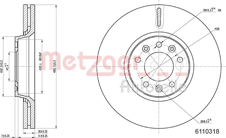 Metzger 6110318 - Əyləc Diski furqanavto.az