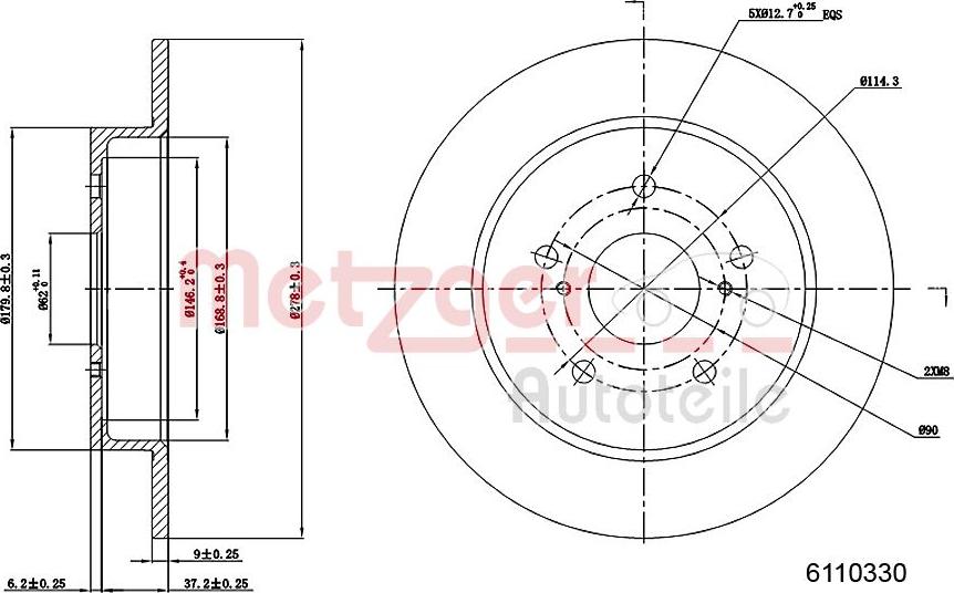 Metzger 6110330 - Əyləc Diski furqanavto.az