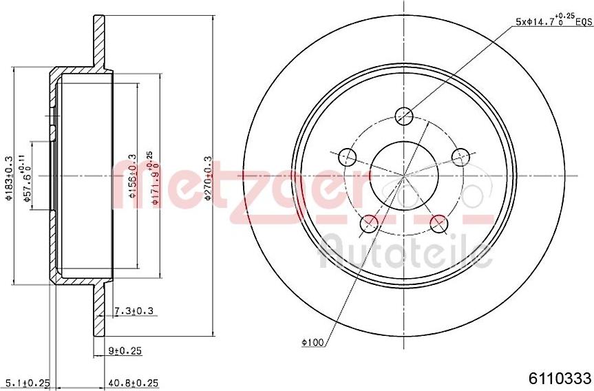 Metzger 6110333 - Əyləc Diski furqanavto.az