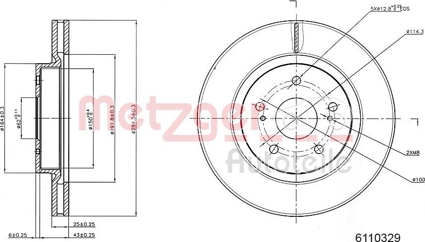 Metzger 6110329 - Əyləc Diski furqanavto.az