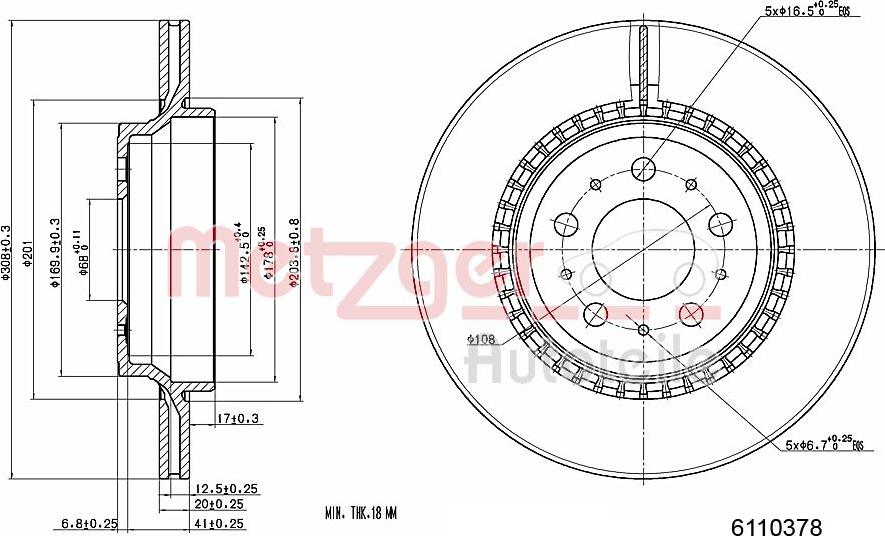 Metzger 6110378 - Əyləc Diski furqanavto.az