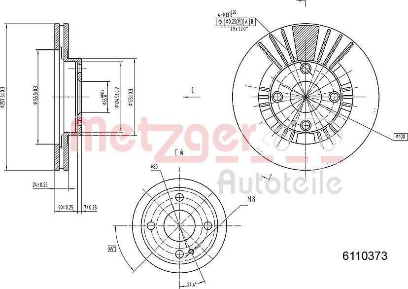 Metzger 6110373 - Əyləc Diski furqanavto.az