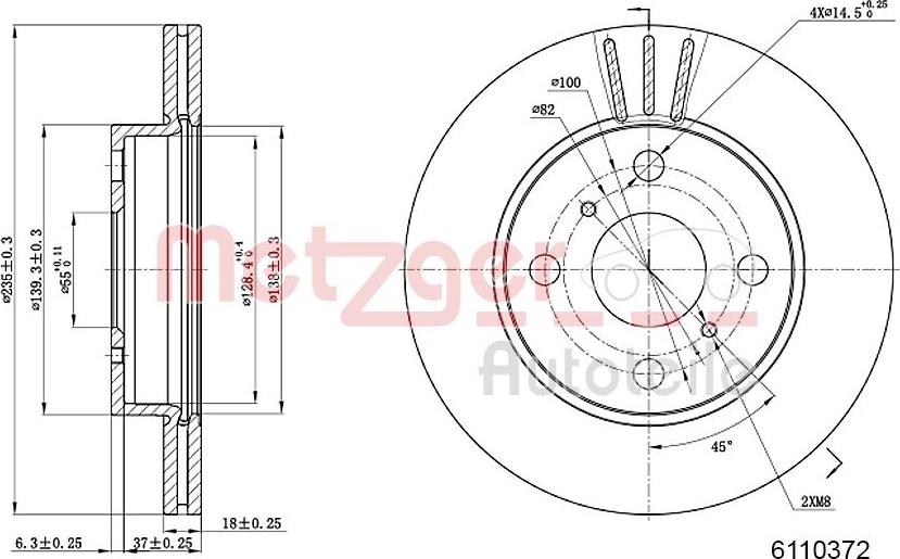 Metzger 6110372 - Əyləc Diski furqanavto.az