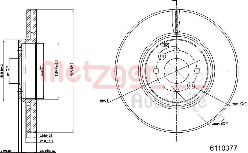 Metzger 6110377 - Əyləc Diski furqanavto.az