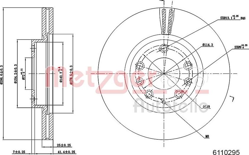 Metzger 6110295 - Əyləc Diski furqanavto.az