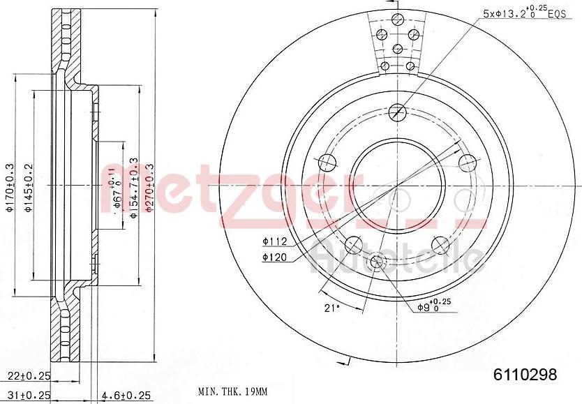 Metzger 6110298 - Əyləc Diski furqanavto.az