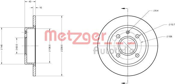 Metzger 6110243 - Əyləc Diski furqanavto.az