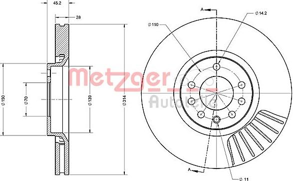 Metzger 6110251 - Əyləc Diski furqanavto.az