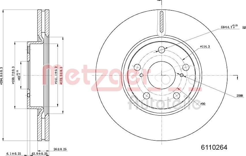 Metzger 6110264 - Əyləc Diski furqanavto.az