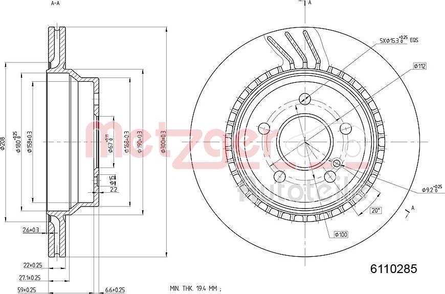 Metzger 6110285 - Əyləc Diski furqanavto.az