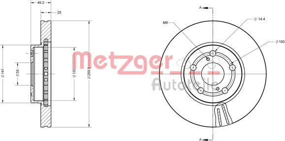 Metzger 6110280 - Əyləc Diski furqanavto.az