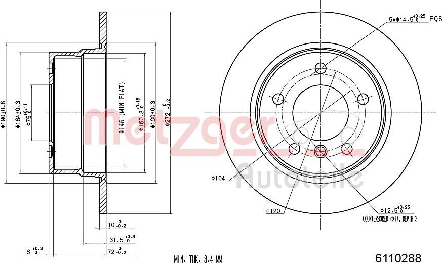 Metzger 6110288 - Əyləc Diski furqanavto.az