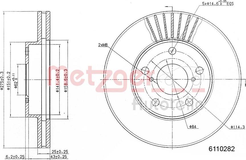 Metzger 6110282 - Əyləc Diski furqanavto.az