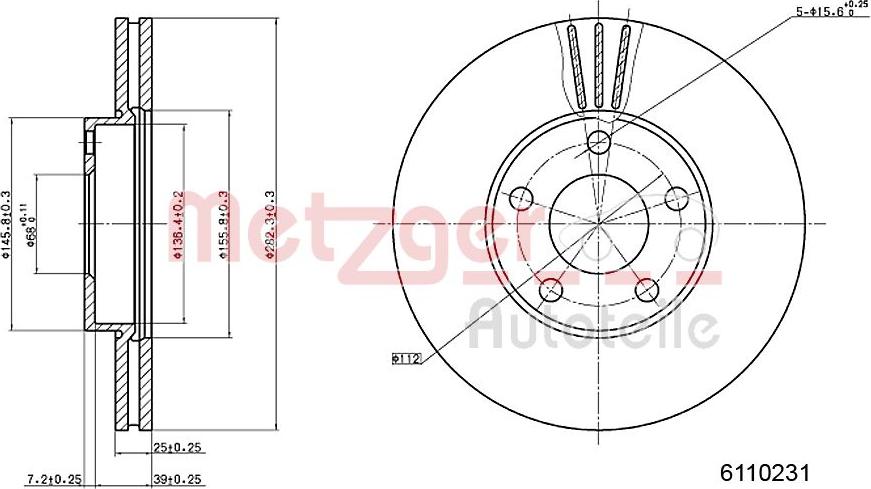 Metzger 6110231 - Əyləc Diski furqanavto.az