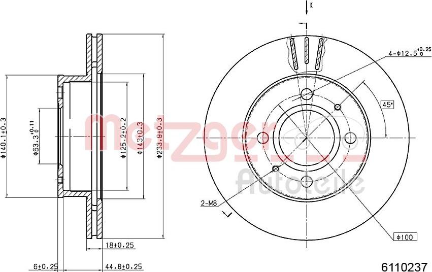 Metzger 6110237 - Əyləc Diski furqanavto.az