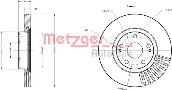 Metzger 6110276 - Əyləc Diski furqanavto.az