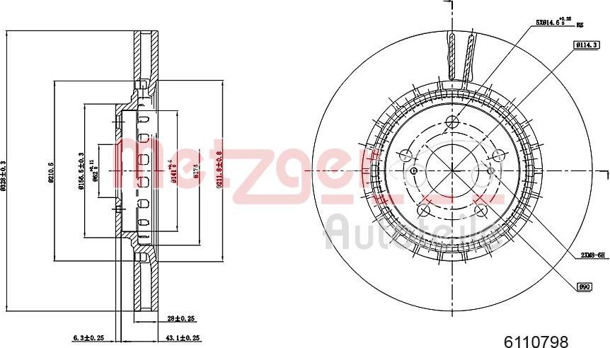 Metzger 6110798 - Əyləc Diski furqanavto.az