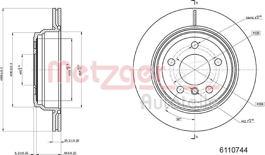 Metzger 6110744 - Əyləc Diski furqanavto.az