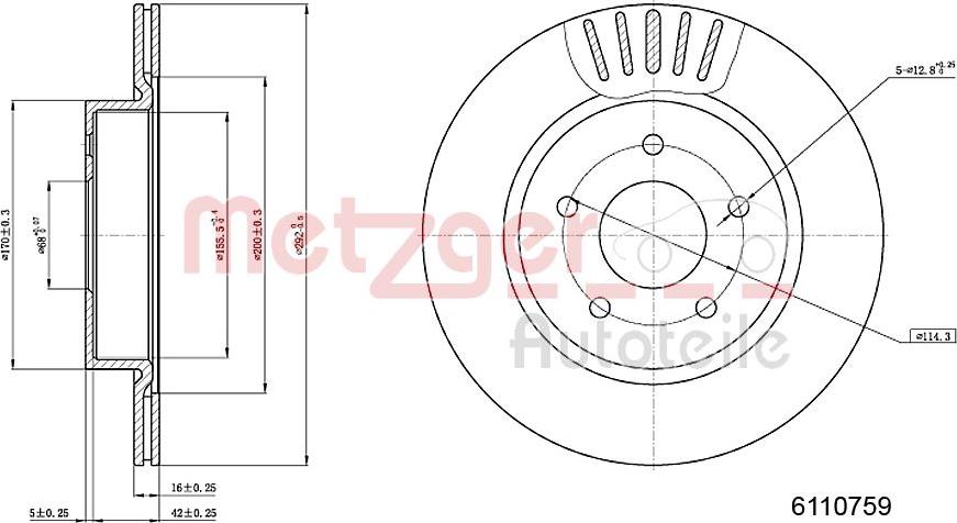 Metzger 6110759 - Əyləc Diski furqanavto.az