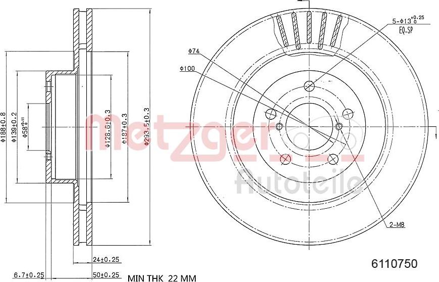 Metzger 6110750 - Əyləc Diski furqanavto.az