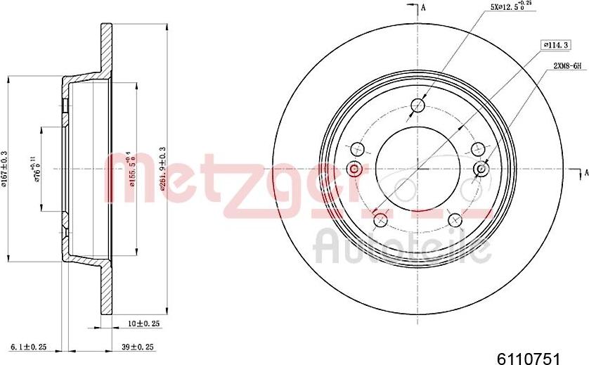 Metzger 6110751 - Əyləc Diski furqanavto.az