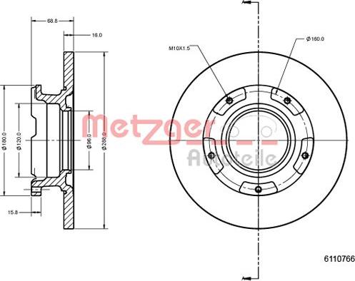 Metzger 6110766 - Əyləc Diski furqanavto.az