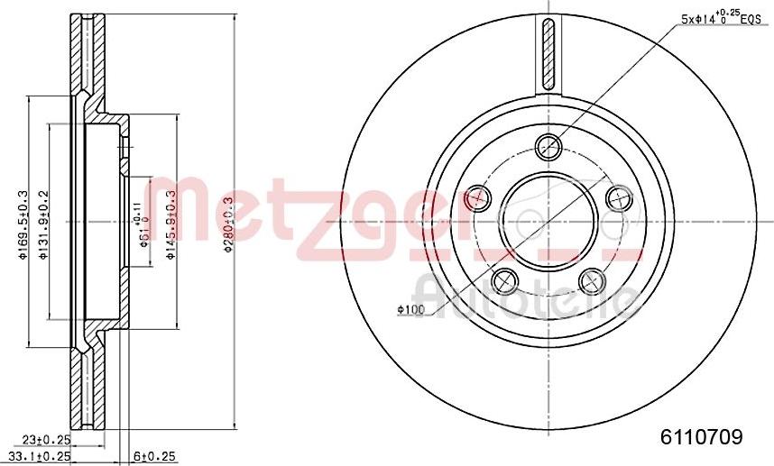 Metzger 6110709 - Əyləc Diski furqanavto.az