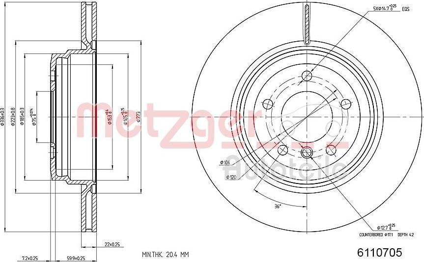 Metzger 6110705 - Əyləc Diski furqanavto.az