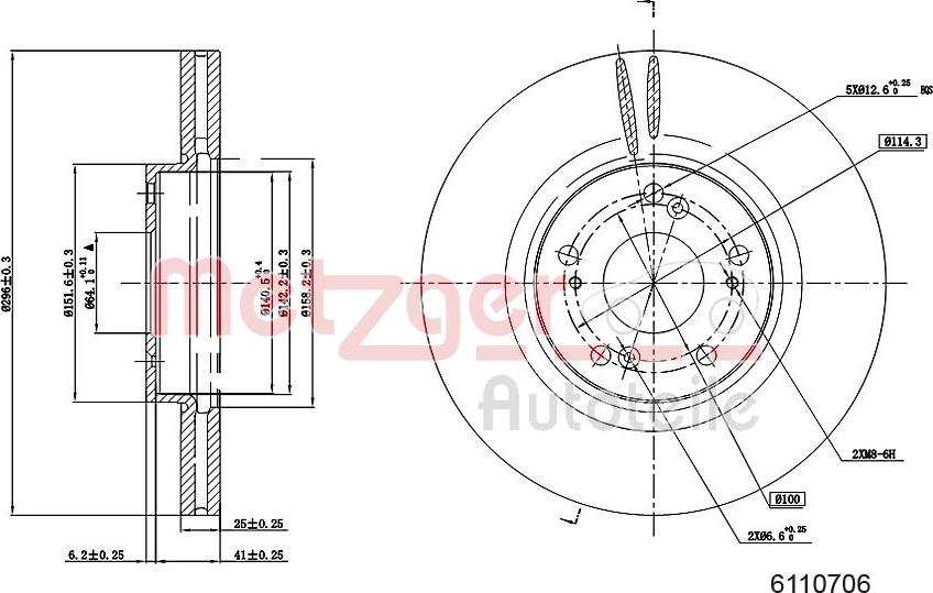 Metzger 6110706 - Əyləc Diski furqanavto.az