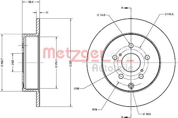 Metzger 6110700 - Əyləc Diski furqanavto.az