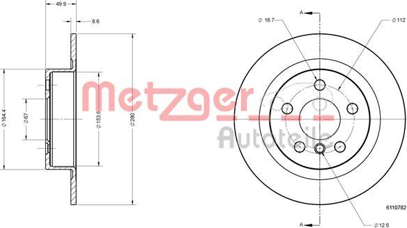 Metzger 6110782 - Əyləc Diski furqanavto.az