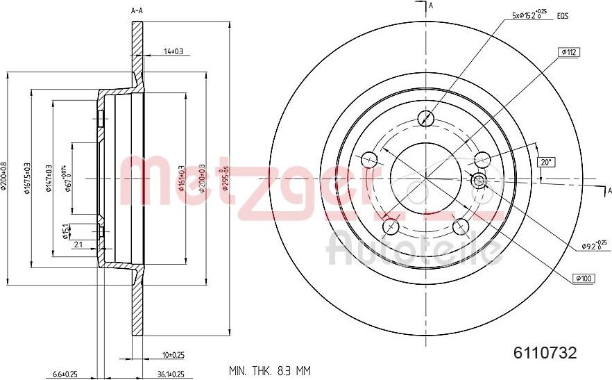 Metzger 6110732 - Əyləc Diski furqanavto.az