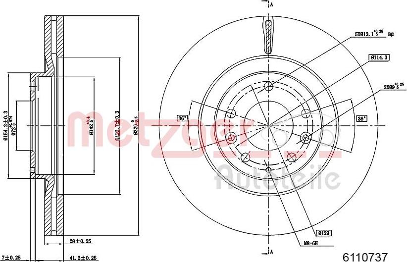 Metzger 6110737 - Əyləc Diski furqanavto.az