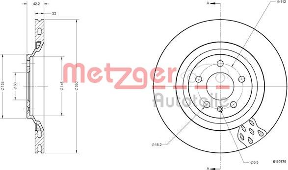 Metzger 6110779 - Əyləc Diski furqanavto.az