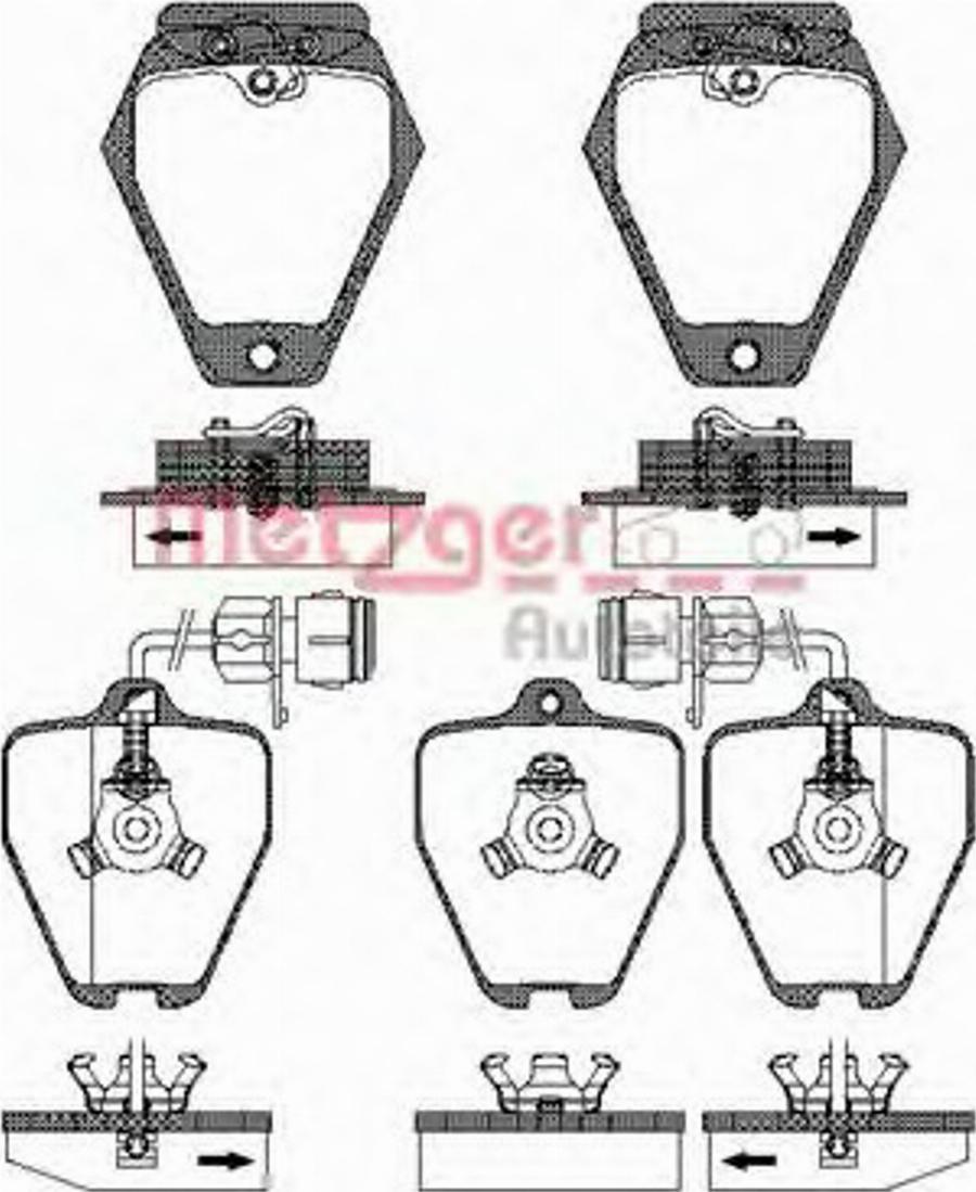 Metzger 050802 - Əyləc altlığı dəsti, əyləc diski furqanavto.az