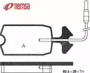 Remsa 2034.14 - Əyləc altlığı dəsti, əyləc diski furqanavto.az