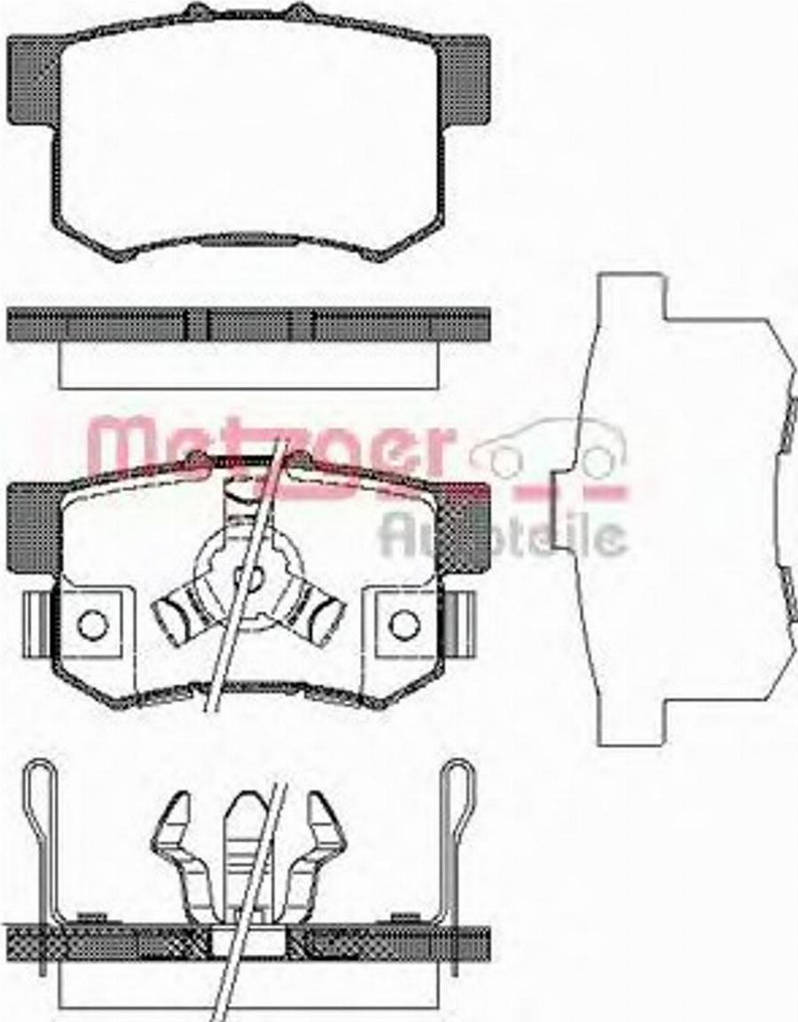 Metzger 032504 - Əyləc altlığı dəsti, əyləc diski furqanavto.az