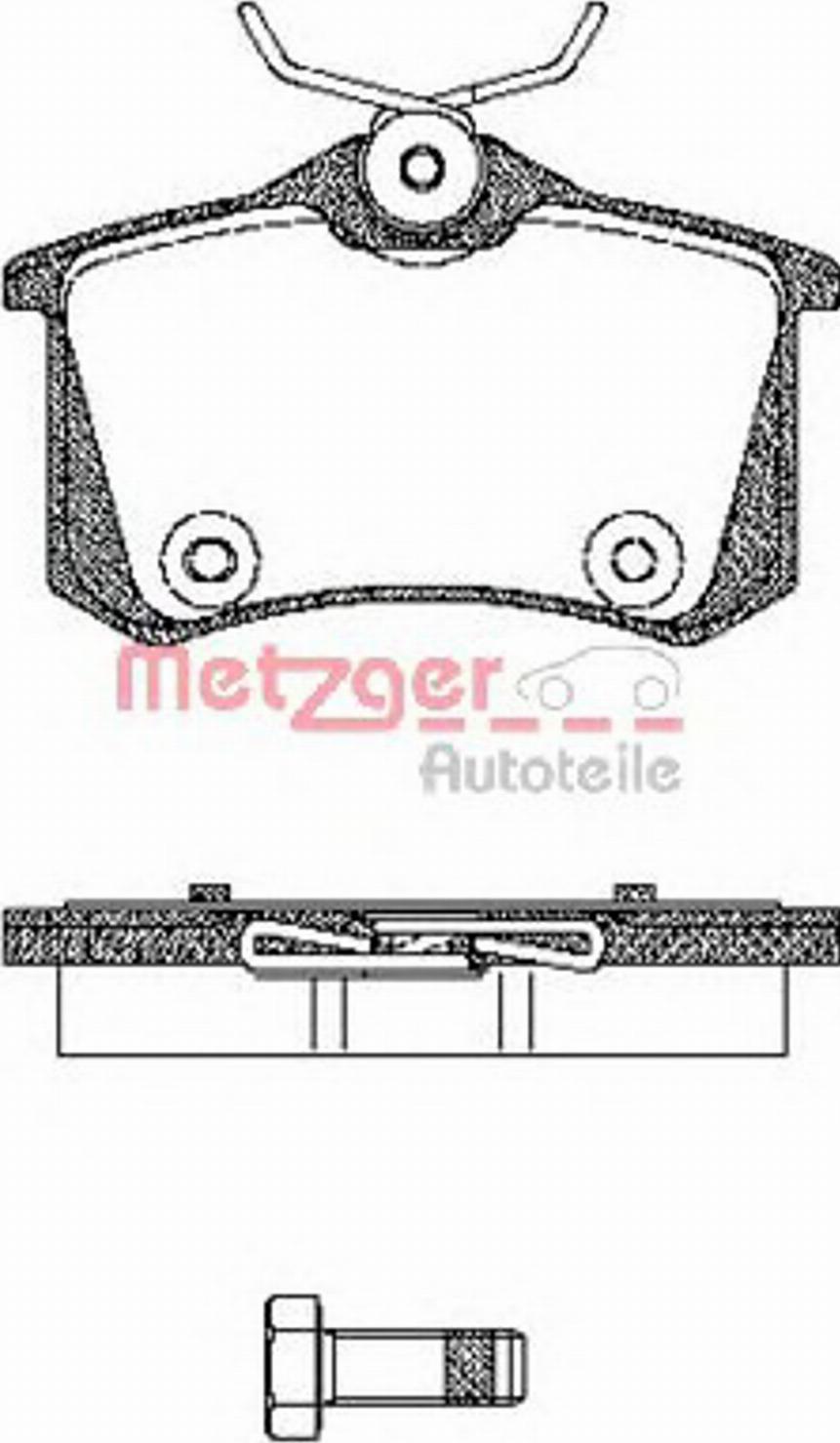 Metzger 0263.14 - Əyləc altlığı dəsti, əyləc diski furqanavto.az