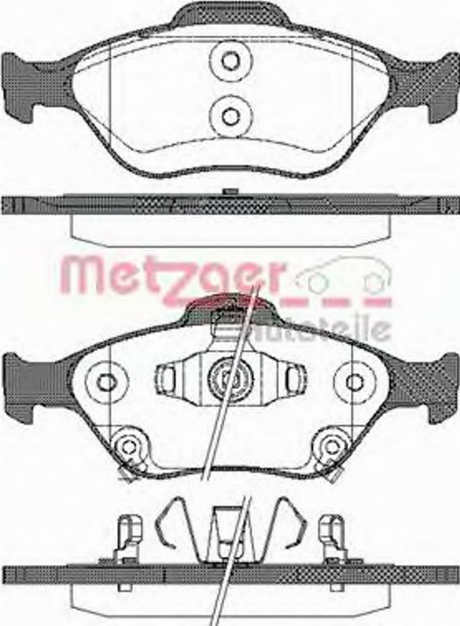 Metzger 076612 - Əyləc altlığı dəsti, əyləc diski furqanavto.az