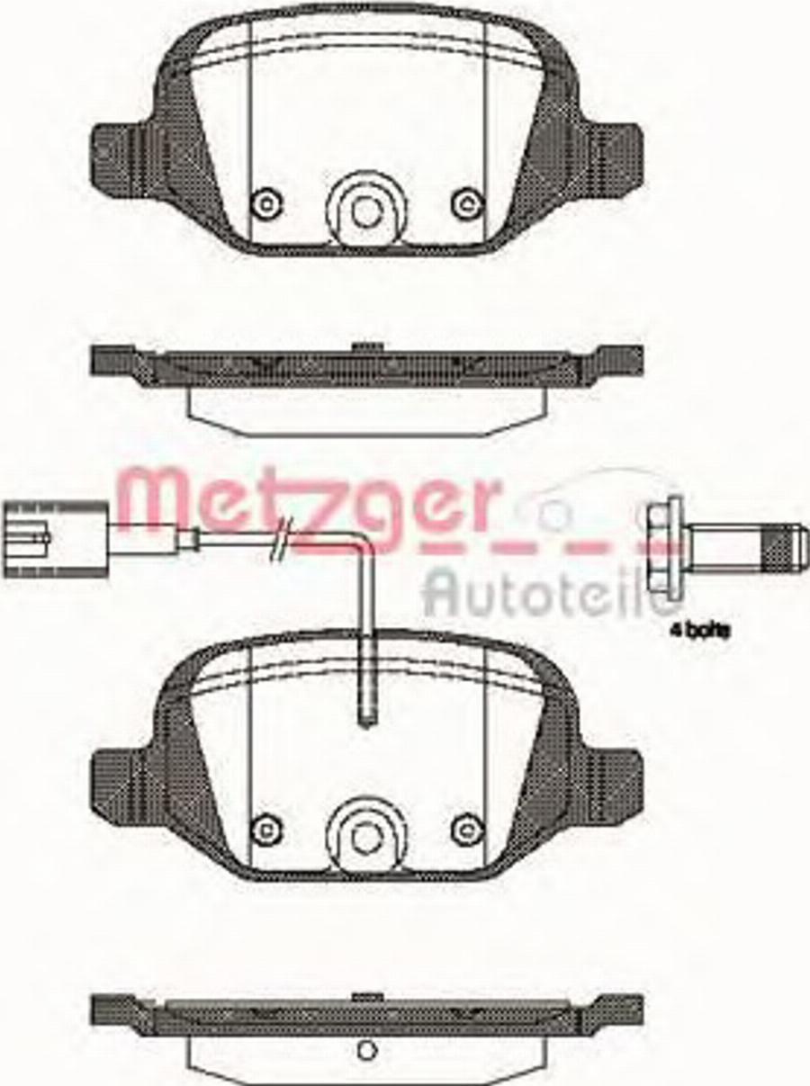 Metzger 072712 - Əyləc altlığı dəsti, əyləc diski furqanavto.az