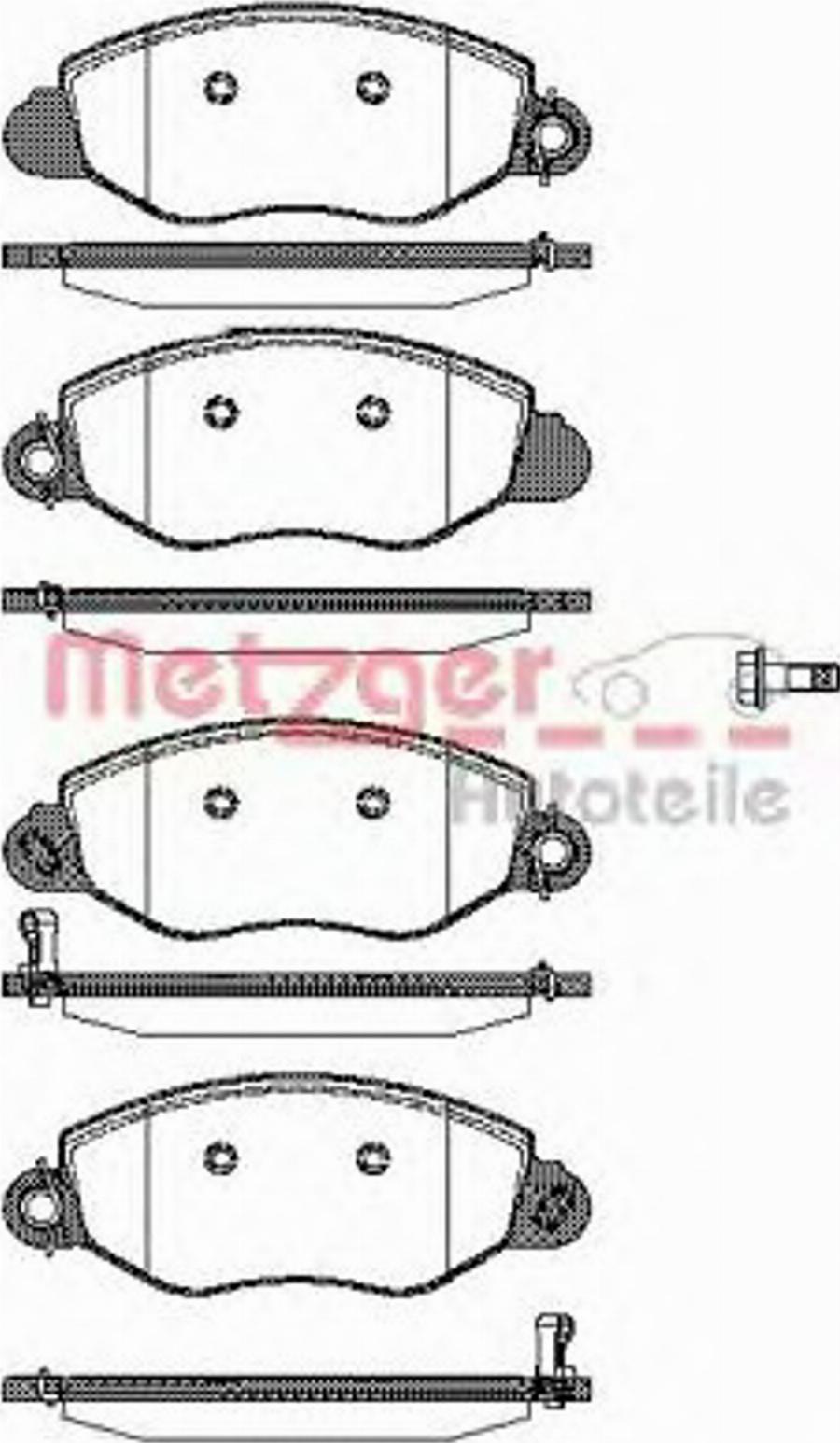 Metzger 077212 - Əyləc altlığı dəsti, əyləc diski furqanavto.az