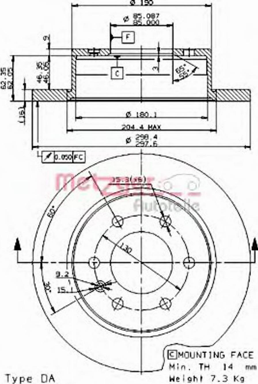 Metzger 14908 E - Əyləc Diski furqanavto.az