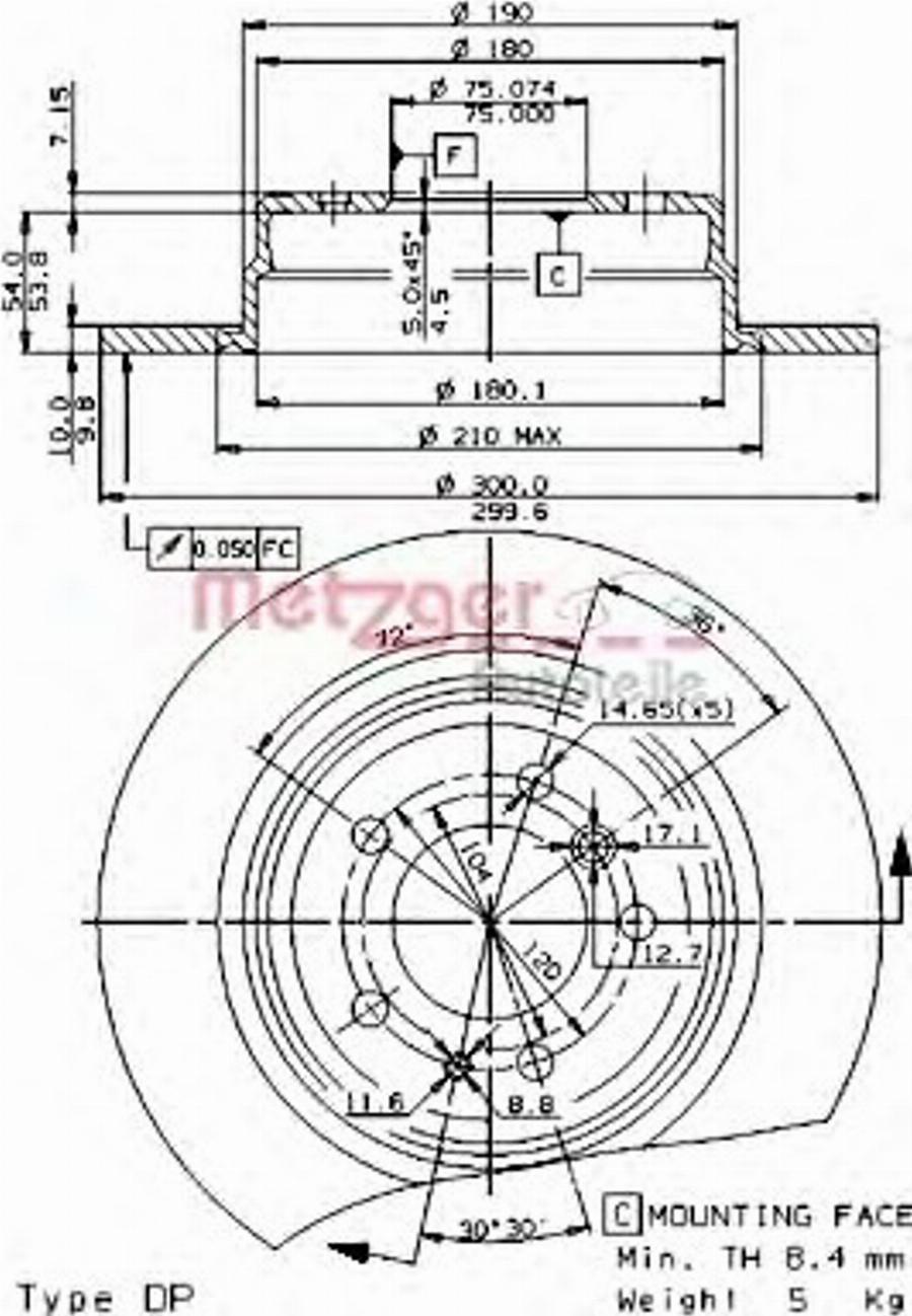 Metzger 14464 E - Əyləc Diski furqanavto.az