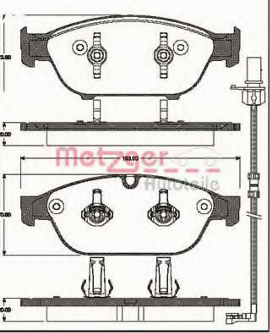 Metzger 1441.02 - Əyləc altlığı dəsti, əyləc diski furqanavto.az