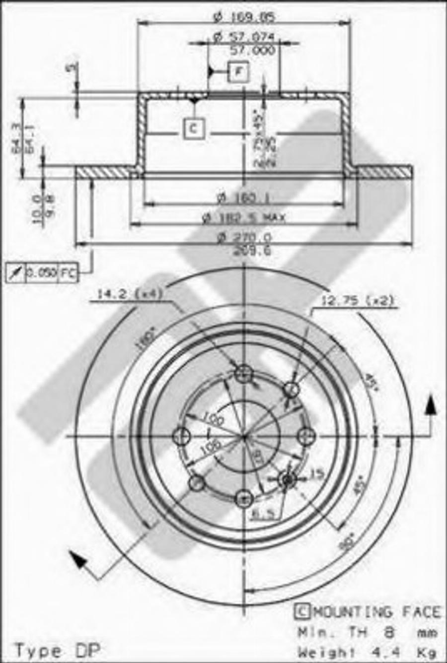 Metzger 14657 - Əyləc Diski furqanavto.az