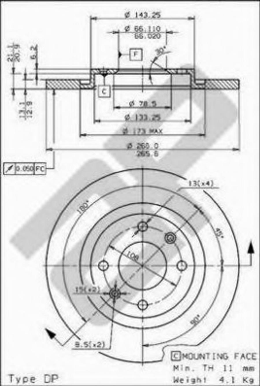 Metzger 14711 - Əyləc Diski furqanavto.az