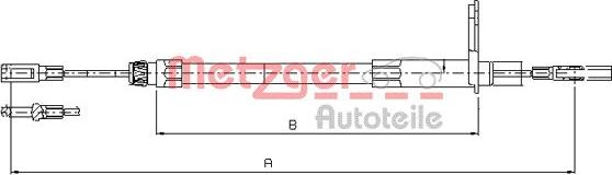 Metzger 10.9431 - Kabel, dayanacaq əyləci furqanavto.az