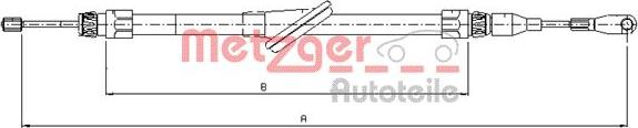 Metzger 10.9433 - Kabel, dayanacaq əyləci furqanavto.az