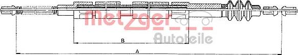 Metzger 10.9847 - Kabel, dayanacaq əyləci furqanavto.az