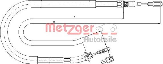 Metzger 10.9874 - Kabel, dayanacaq əyləci furqanavto.az